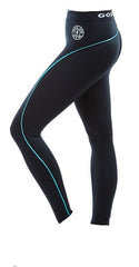 Gold’s Gym - GGLPNT023 Ladies Long Tight Pants Black/Turquoise