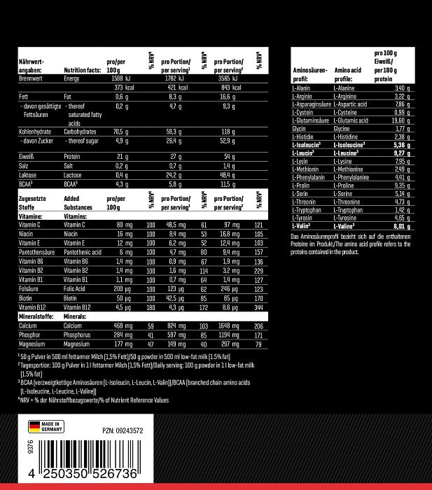 Body Attack - Power Weight Gainer - 1.5KG
