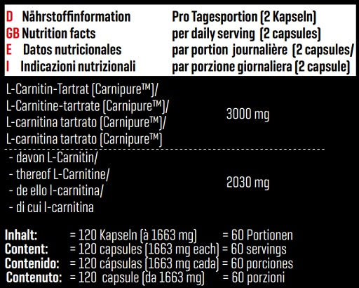 Body Attack - Carnipure 1500 - 120 Capsules