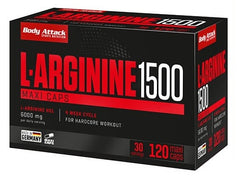 Body Attack - L-Arginine 1500 - 120 Capsules