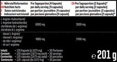 Body Attack - L-Arginine 1500 - 120 Capsules