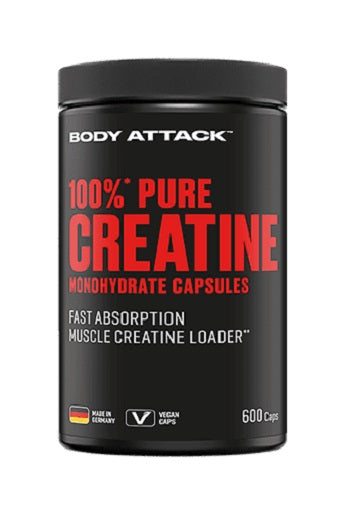 Body Attack - 100% Pure Creatine - 600 Capsules