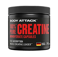 Body Attack - 100% Pure Creatine - 240 Capsules