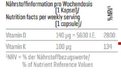 Body Attack - Vitamin D3 + K2 - 120 Capsules