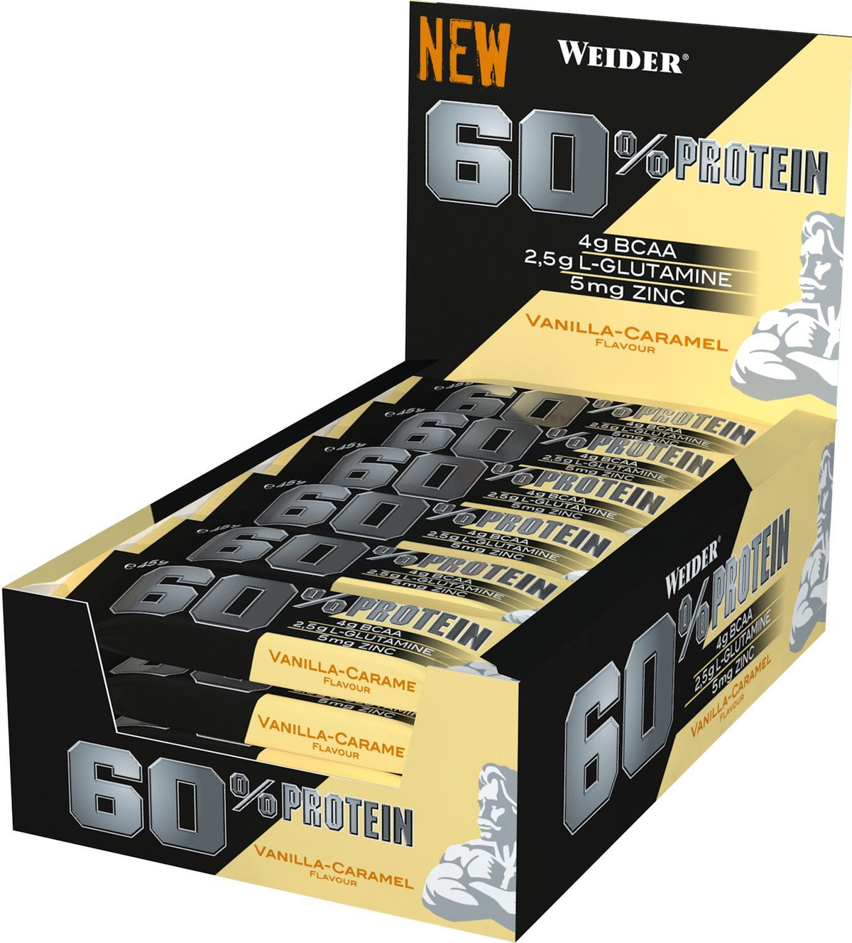 Weider - 60% Protein Bar - 24 x 45G - Without Original Packaging