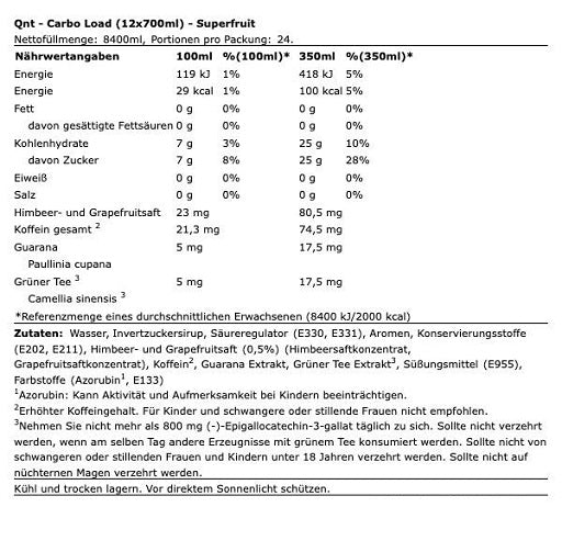 QNT - Carbo Load - 12 x 700ml