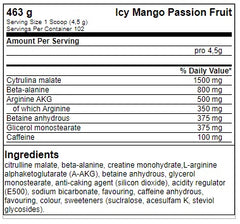 FA Nutrition - ICE Pump Pre-Workout - 463G